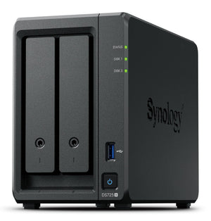 Synology DiskStation DS725+ NAS Ryzen Embedded R1600 4 GB DDR4 Black