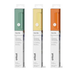 Cricut Iron-On (12 in x 24 in) Eucalyptus, Butter Yellow, Orange Spice