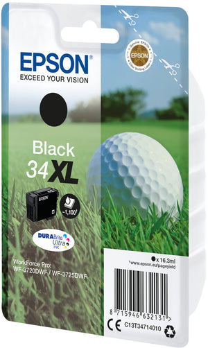Epson Golf ball 34XL DURABrite Ultra Single Black Ink