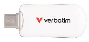 Verbatim Plectra USB-C Flash Drive White 64GB