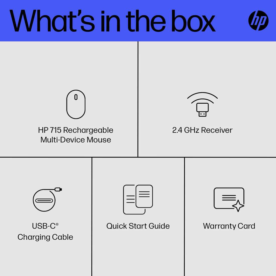 HP 715 Rechargeable Multi-Device Mouse