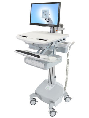 Ergotron StyleView Aluminium, Grey, White Flat panel Multimedia cart