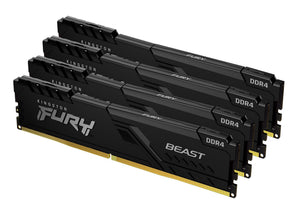 Kingston Technology FURY Beast 64GB 3600MT/s DDR4 CL18 DIMM (Kit of 4) Black