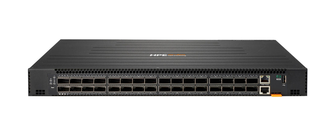HPE Aruba Networking CX 8325-32C 32p 100G QSFP+/QSFP28 Back-to-Front 6 Fans 2 Power Supply Bundle