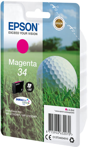 Epson Golf ball 34 DURABrite Ultra Single Magenta Ink