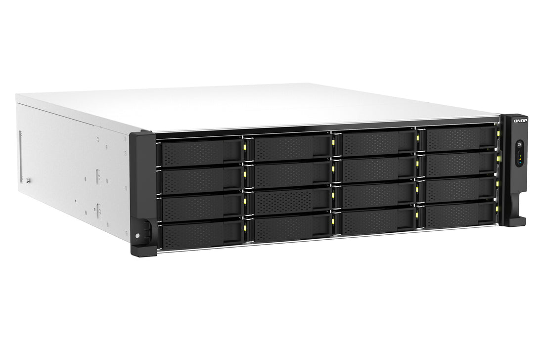 QNAP TS-h2287XU-RP NAS Rack (3U) Intel Xeon E E-2378 64 GB DDR4 288 TB QuTS hero Aluminium, Black