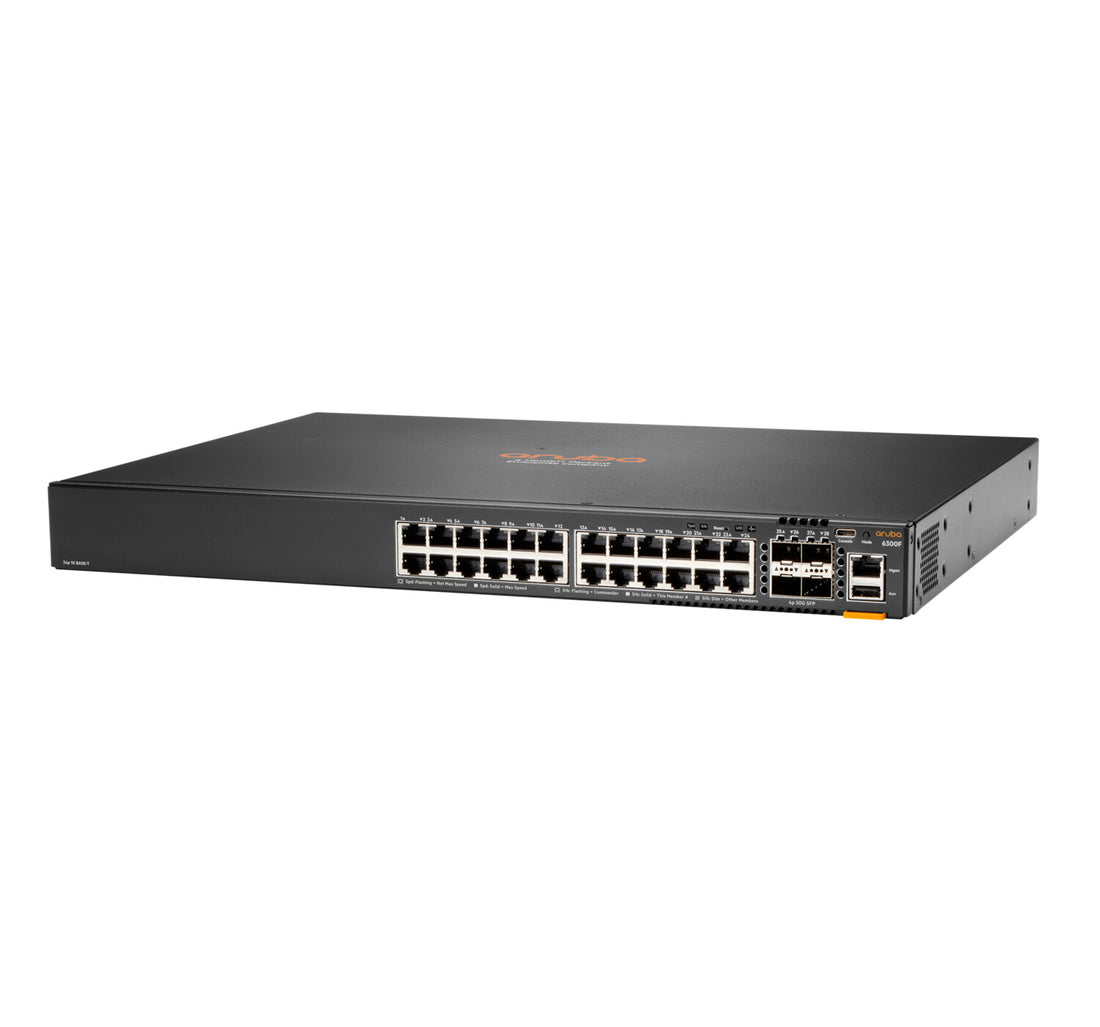 HPE Aruba Networking Aruba 6300F 24-port 1GbE & 4-port SFP56 Managed L3 Gigabit Ethernet (10/100/1000) 1U Grey