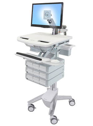 Ergotron StyleView Aluminium, Grey, White Flat panel Multimedia cart