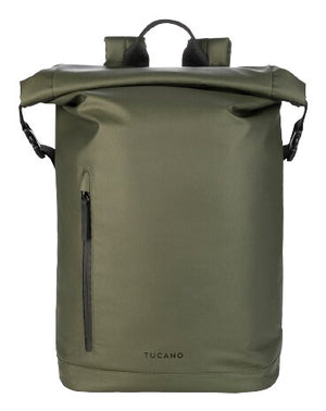 Tucano ROLLO Laptop 15.6", MacBook Pro 16" Backpack case rolltop closure Military green