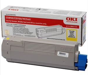 OKI 43865721 toner cartridge 1 pc(s) Original Yellow