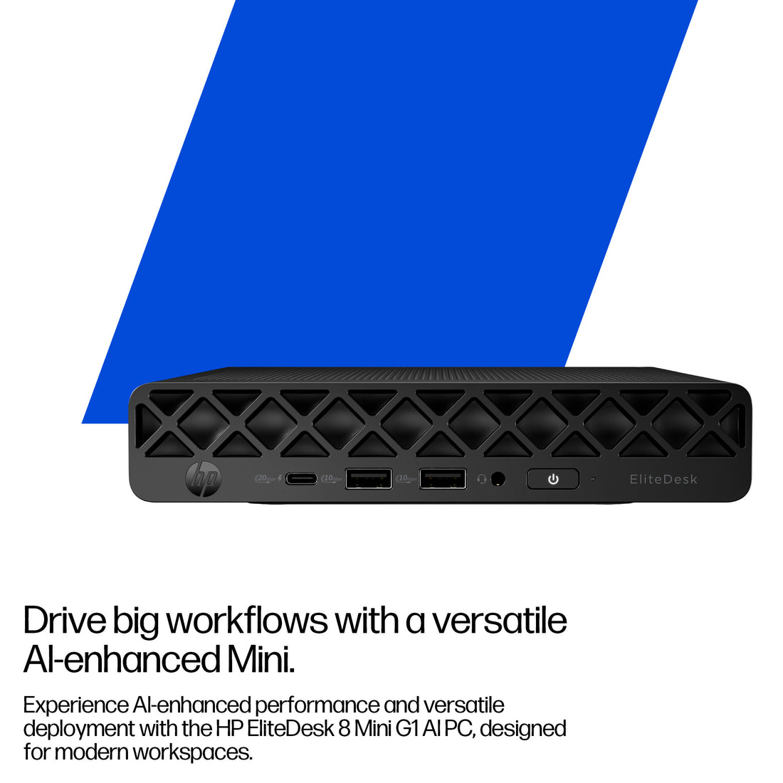 HP EliteDesk 8 Mini G1i AI Intel Core Ultra 9 64 GB DDR5-SDRAM 1 TB SSD Windows 11 Pro Mini PC AI PC Black