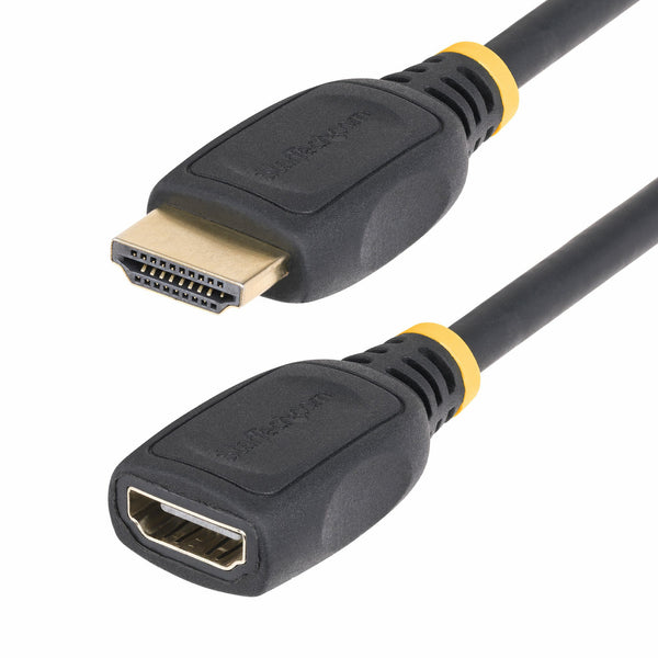 StarTech.com 18in (50cm) HDMI 2.0 Extension Cable, High Speed HDMI Port Saver Cable, 4K 60Hz, HDMI Male to Female Extension Adapter Cord, HDMI Extension Cable, M/F