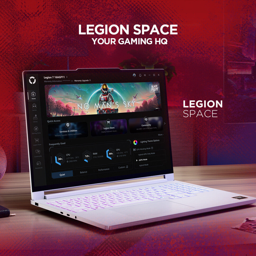 Lenovo Legion 7 16AGP11 Copilot+ PC AMD Ryzen™ AI 7 450 Laptop 40.6 cm (16") WQXGA 32 GB LPDDR5x-SDRAM 1 TB SSD NVIDIA GeForce RTX 5060 Wi-Fi 7 (802.11be) Windows 11 Home English White