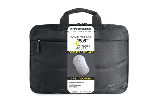 Tucano IDEA Notebook 15.6" Messenger case with mouse included Black