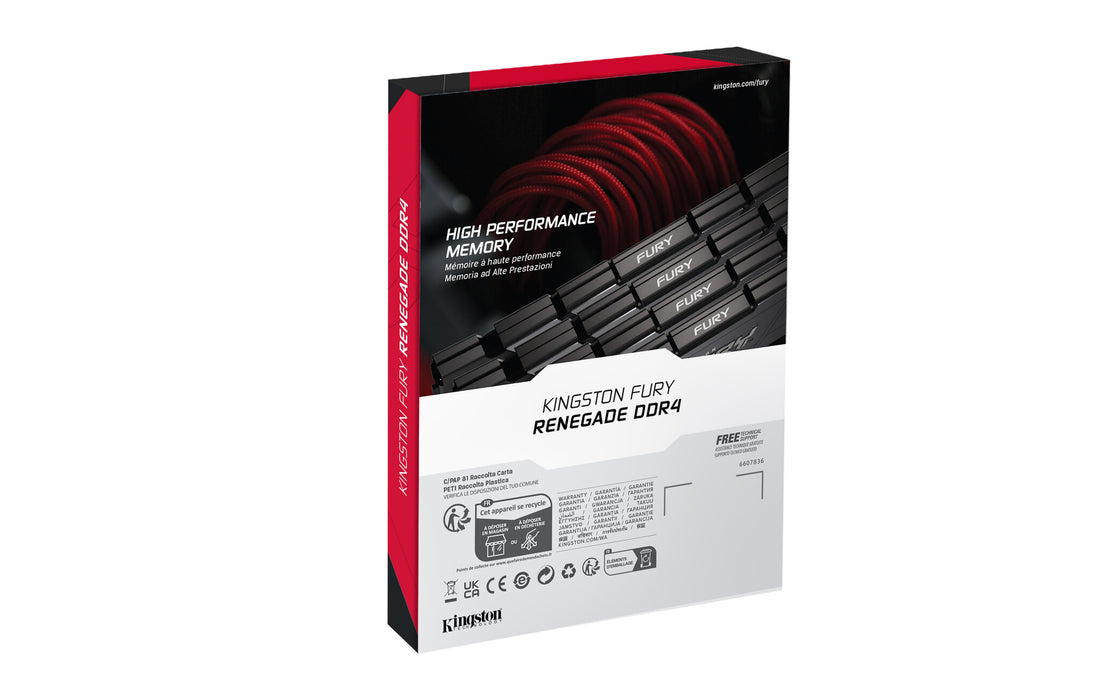 Kingston Technology FURY 16GB 3600MT/s DDR4 CL16 DIMM 1Gx8 Renegade Black