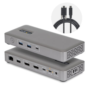StarTech.com USB4 Docking Station, Driverless Dual 4K 144Hz for Mac and Windows, Universal USB-C Dock with DisplayPort, 100W PD and 2.5GbE
