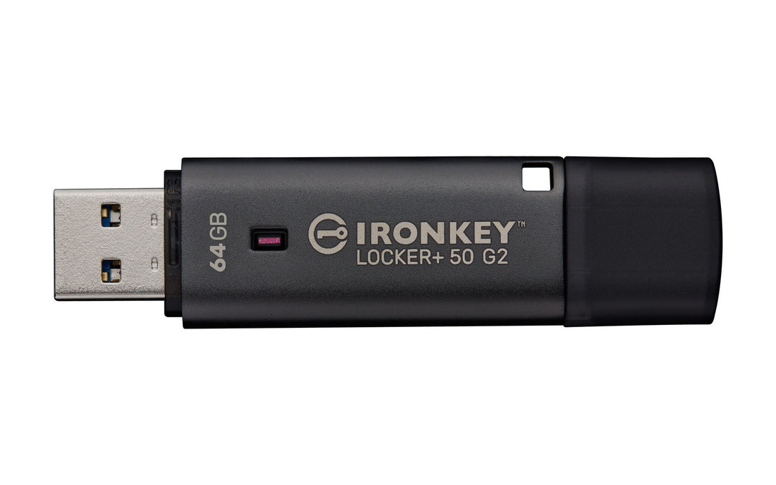 Kingston Technology IronKey 64GB Locker Plus 50 G2, FIPS 197, AES-256