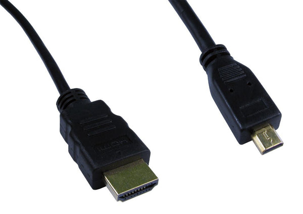 Cables Direct Micro HDMI - HDMI HDMI cable 1 m HDMI Type D (Micro) HDMI Type A (Standard) Black