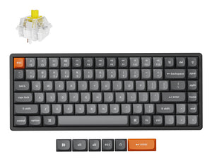 Keychron K2 Max keyboard Universal USB + RF Wireless + Bluetooth QWERTY UK English Black, Grey