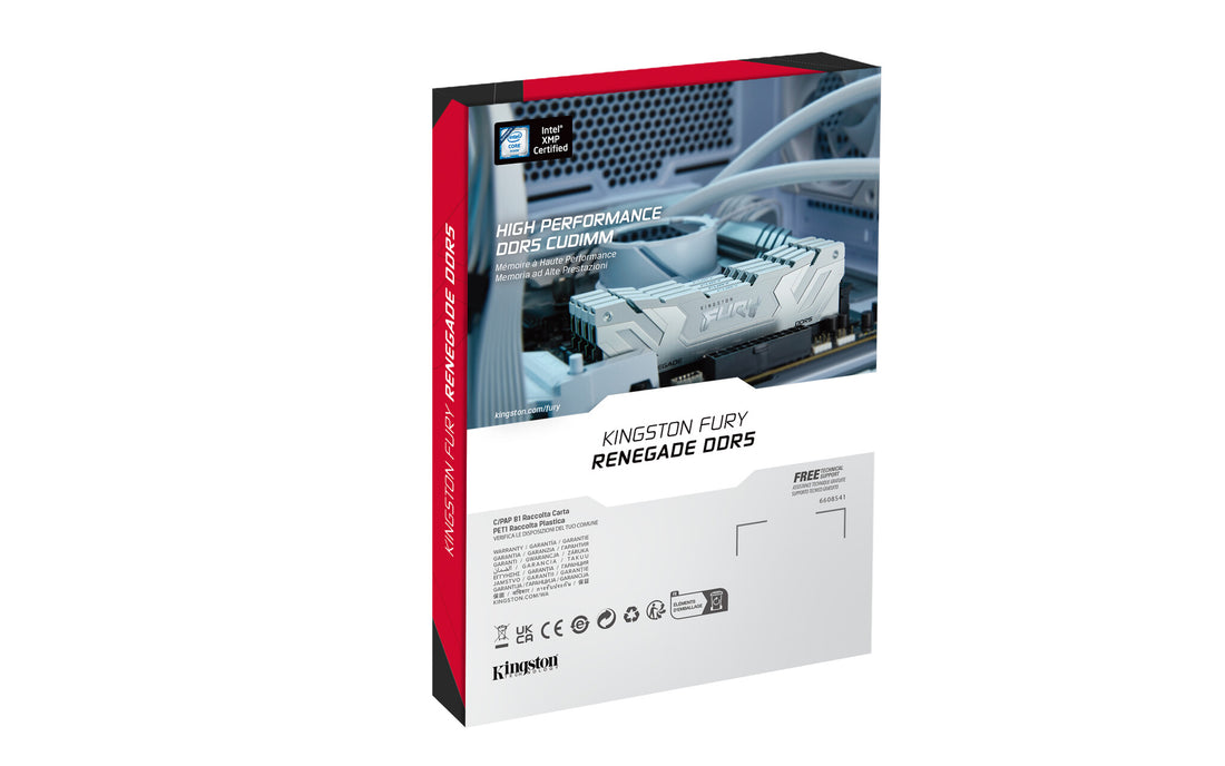 Kingston Technology FURY 24GB 8400MT/s DDR5 CL40 CUDIMM Renegade White XMP