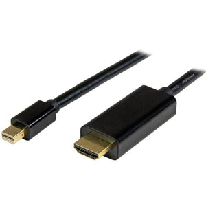 StarTech.com 3.3ft (1m) Mini DisplayPort to HDMI Cable - 4K 30Hz Video - mDP to HDMI Adapter Cable - Mini DP or Thunderbolt 1/2 Mac/PC to HDMI Monitor/Display - mDP to HDMI Converter Cord