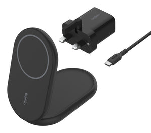 Belkin WIB007MYBK mobile device charger Headphones, Smartphone Black USB Wireless charging Fast charging Indoor