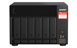 QNAP TVS-675 NAS Tower ZhaoXin KaiXian KX-6000 KX-U6580 8 GB DDR4 60 TB HDD QNAP Turbo System Black