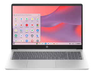 HP Chromebook 15a-nb0003na Intel® Core™ i3 i3-N305 39.6 cm (15.6") Full HD 8 GB LPDDR5-SDRAM 128 GB Flash Wi-Fi 6 (802.11ax) ChromeOS Silver