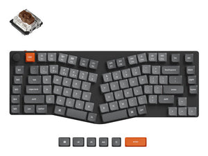 Keychron K15 Max keyboard Universal USB + RF Wireless + Bluetooth QWERTY UK English Grey