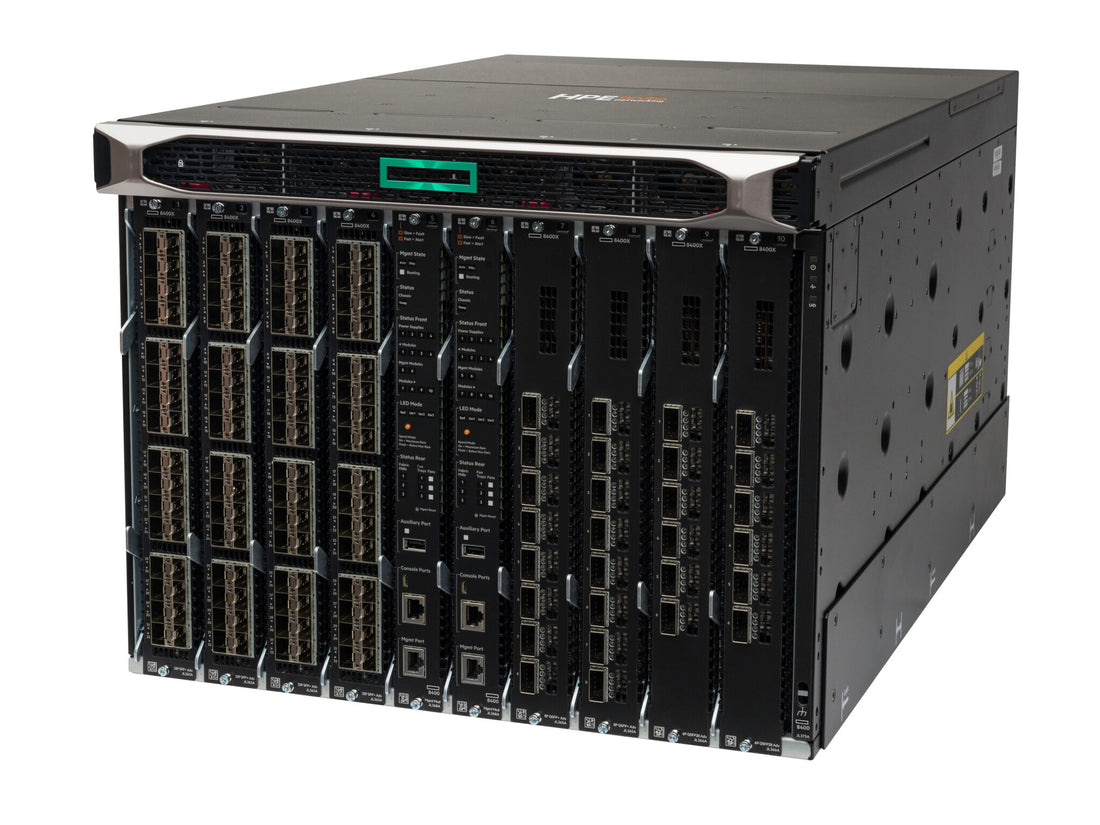 HPE Aruba Networking CX 8400 8-slot Chassis/3xFan Trays/18xFans/Cable Manager/X462 Bundle