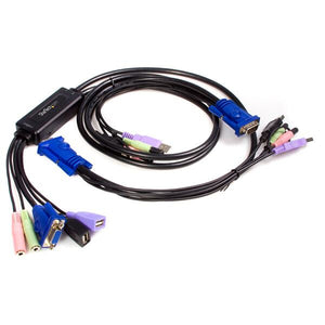 StarTech.com 2 Port USB VGA Cable KVM Switch with Audio