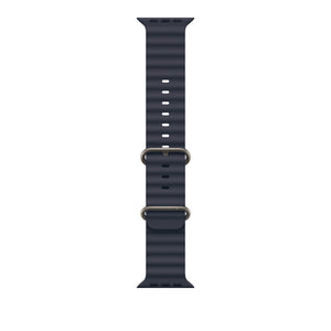 Apple 49mm Navy Ocean Band - Natural Titanium Finish