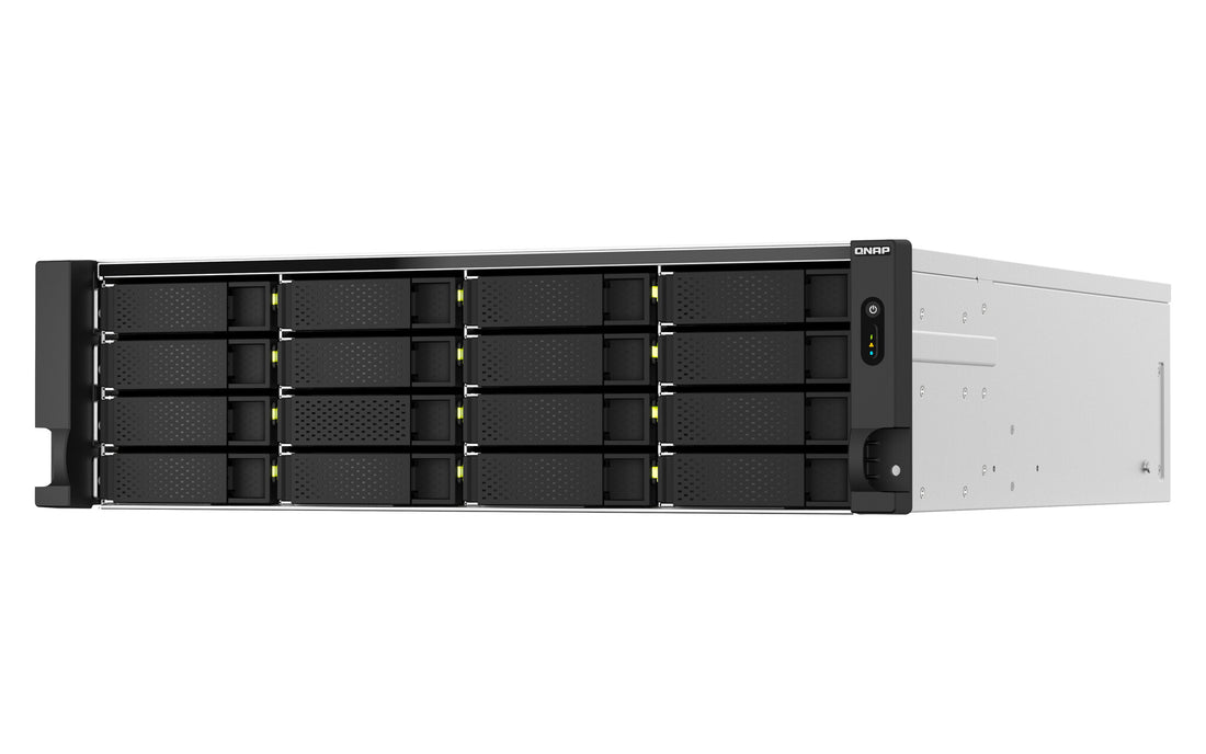 QNAP TS-h2287XU-RP NAS Rack (3U) Intel Xeon E E-2378 64 GB DDR4 288 TB QuTS hero Aluminium, Black
