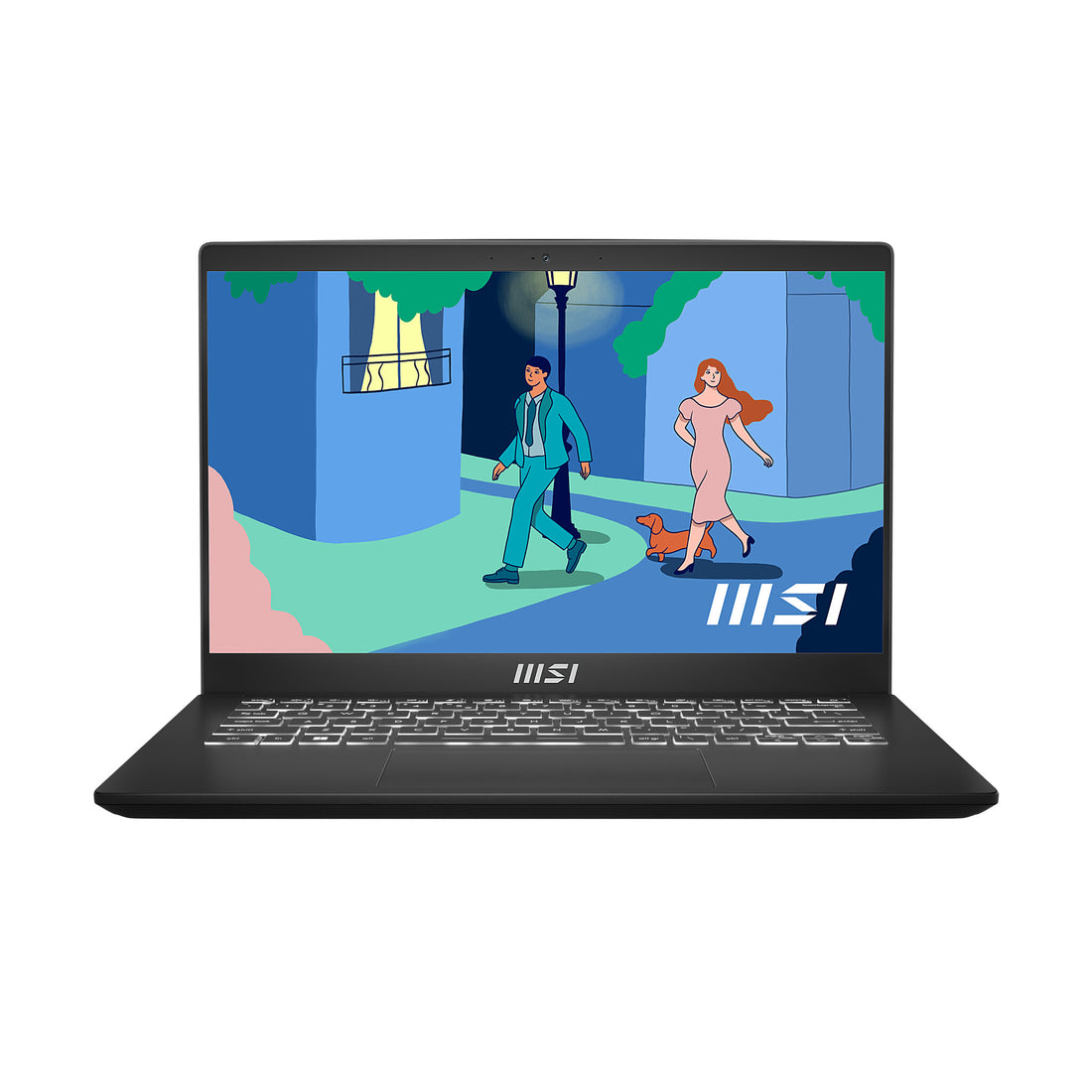 MSI Modern 14 C7M-407UK laptop AMD Ryzen™ 5 7430U 35.6 cm (14") Full HD 8 GB DDR4-SDRAM 512 GB SSD Wi-Fi 6E (802.11ax) Windows 11 Home UK English Black