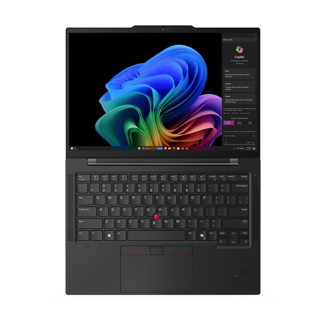 Lenovo ThinkPad T14s Gen 6 (Snapdragon) Copilot+ PC X1E-78-100 Laptop 35.6 cm (14") Touchscreen WUXGA 32 GB LPDDR5x-SDRAM 512 GB SSD Wi-Fi 7 (802.11be) Windows 11 Pro UK English Black