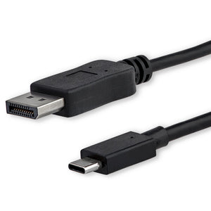 StarTech.com 6ft (1.8m) USB C to DisplayPort 1.2 Cable 4K 60Hz - USB-C to DisplayPort Adapter Cable HBR2 - USB Type-C DP Alt Mode to DP Monitor Video Cable - Works with Thunderbolt - Black
