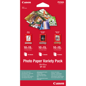 Canon VP-101 Photo Paper Variety Pack 4x6” - 20 Sheets