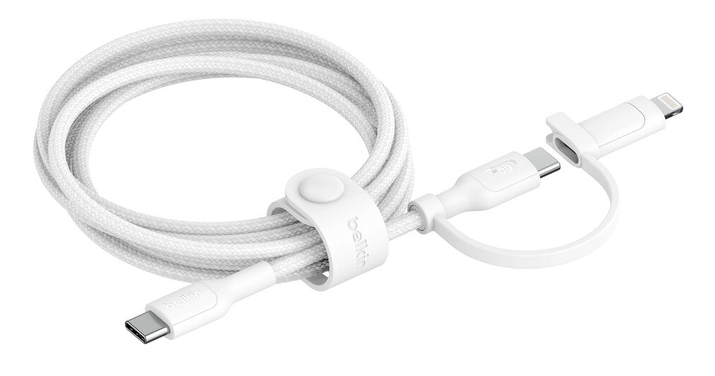 Belkin BoostCharge Pro USB cable USB 2.0 1.5 m USB C USB C/Lightning White