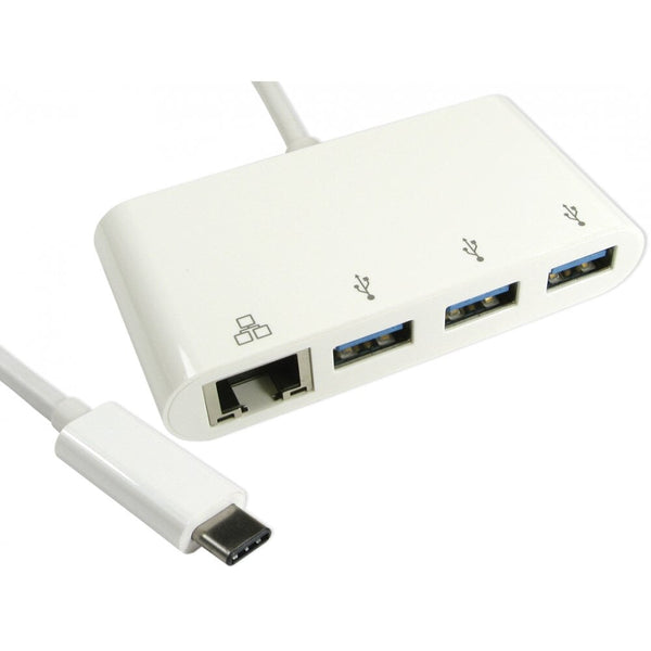 Cables Direct USB3C-ETHGHUBA laptop dock/port replicator USB 3.2 Gen 1 (3.1 Gen 1) Type-C White