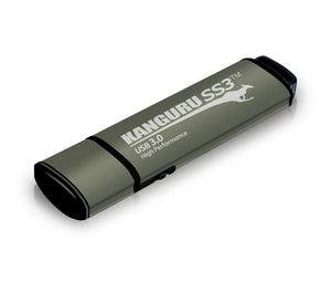 iStorage Kanguru SS3™ SuperSpeed USB3.0 128GB |Secure Flash Drive| Physical Write Protect Switch | Windows “Ready Boost” compatible | Simple Driverless Setup | Plug and Play