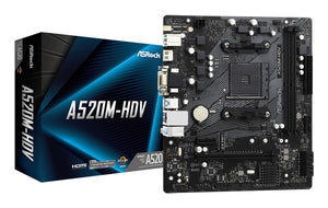 Asrock A520M-HDV AMD A520 Socket AM4 micro ATX