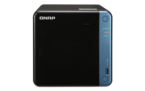 QNAP TS-453Be NAS Tower Intel® Celeron® J3455 4 GB DDR3L 32 TB HDD QNAP Turbo System Black, Blue