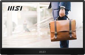 MSI PRO MP161 E2U portable TV/monitor Portable monitor Black 39.6 cm (15.6") LED 1920 x 1080 pixels