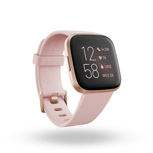 Fitbit Versa 2 3.55 cm (1.4") AMOLED 40 mm Digital 300 x 300 pixels Touchscreen Black, Rose gold Wi-Fi