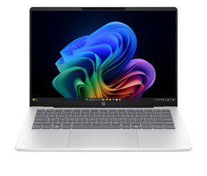 HP OmniBook 5 Laptop Next Gen AI 14-he0000nax Copilot+ PC Snapdragon X1-26-100 35.6 cm (14") 2K 16 GB LPDDR5x-SDRAM 256 GB SSD Wi-Fi 6E (802.11ax) Windows 11 Home Silver