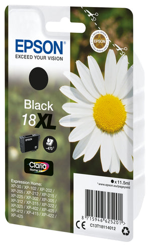 Epson Daisy 18XL Claria Home Single Black Ink