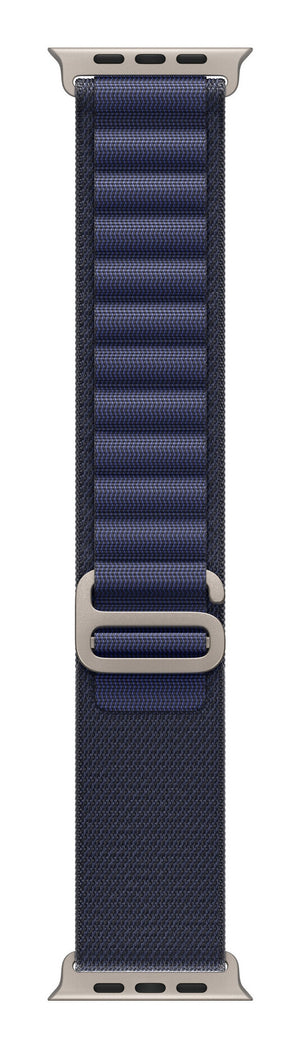 Apple 49mm Navy Alpine Loop - Small - Natural Titanium Finish