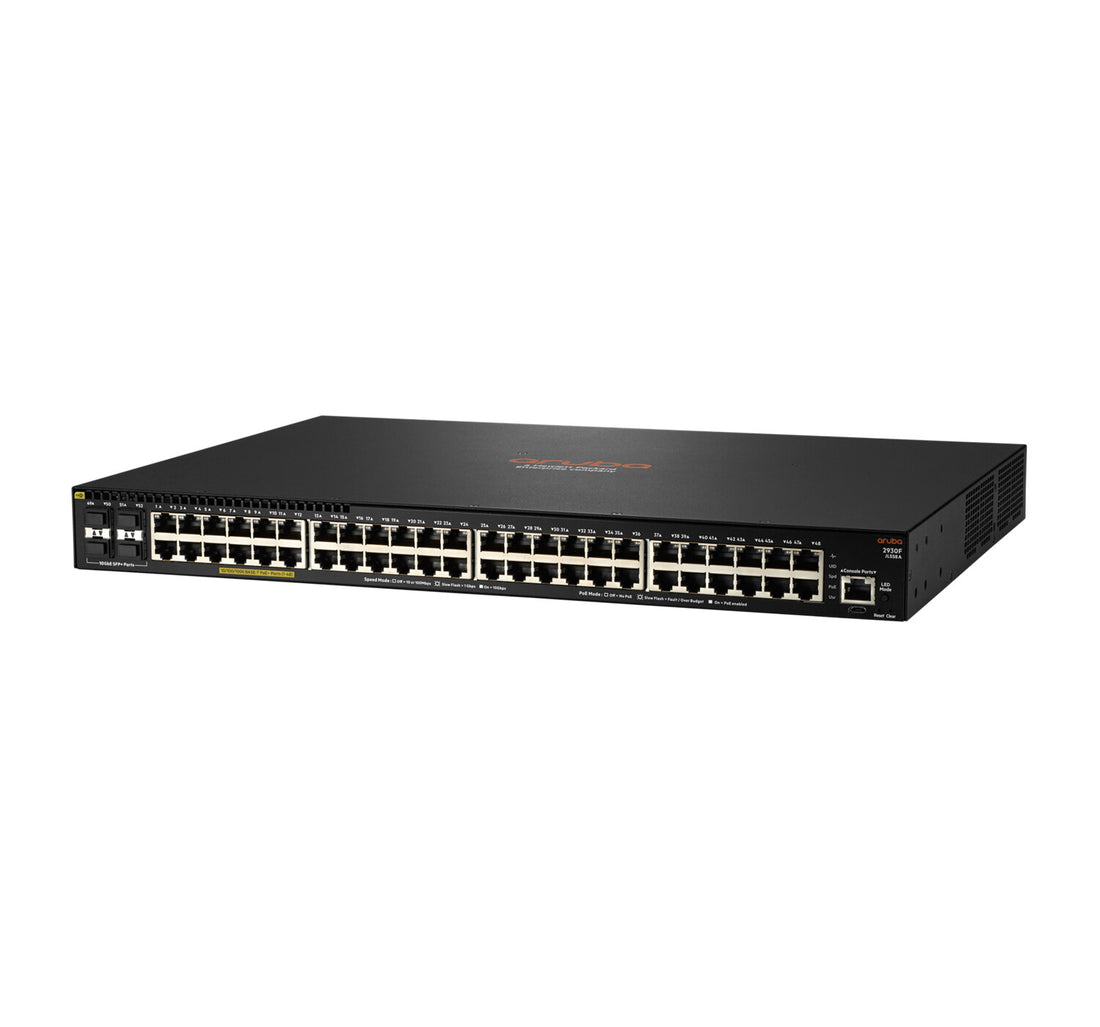 HPE Aruba Networking Aruba 2930F 48G PoE+ 4SFP+ 740W Managed L3 Gigabit Ethernet (10/100/1000) Power over Ethernet (PoE) 1U Black