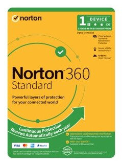 Norton 360 Standard Antivirus security Commercial 1 license(s) 1 year(s)