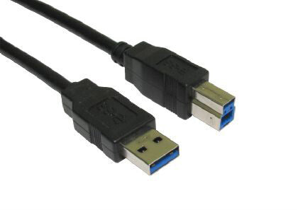 Cables Direct 2m USB 3.0 USB cable USB 3.2 Gen 1 (3.1 Gen 1) USB A USB B 5 Gbit/s Black